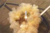 Aerial View Of SpaceX Grasshopper Rocket Take-Off And Landing