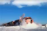 Awesome Powerful Trains Plow Through Snowy Railway Tracks