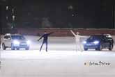 Cars vs. Skaters On Ice