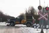 Jeep Drives On Railway Tracks