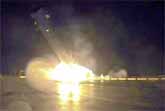 SpaceX Falcon 9 Hard Landing On Ocean Barge